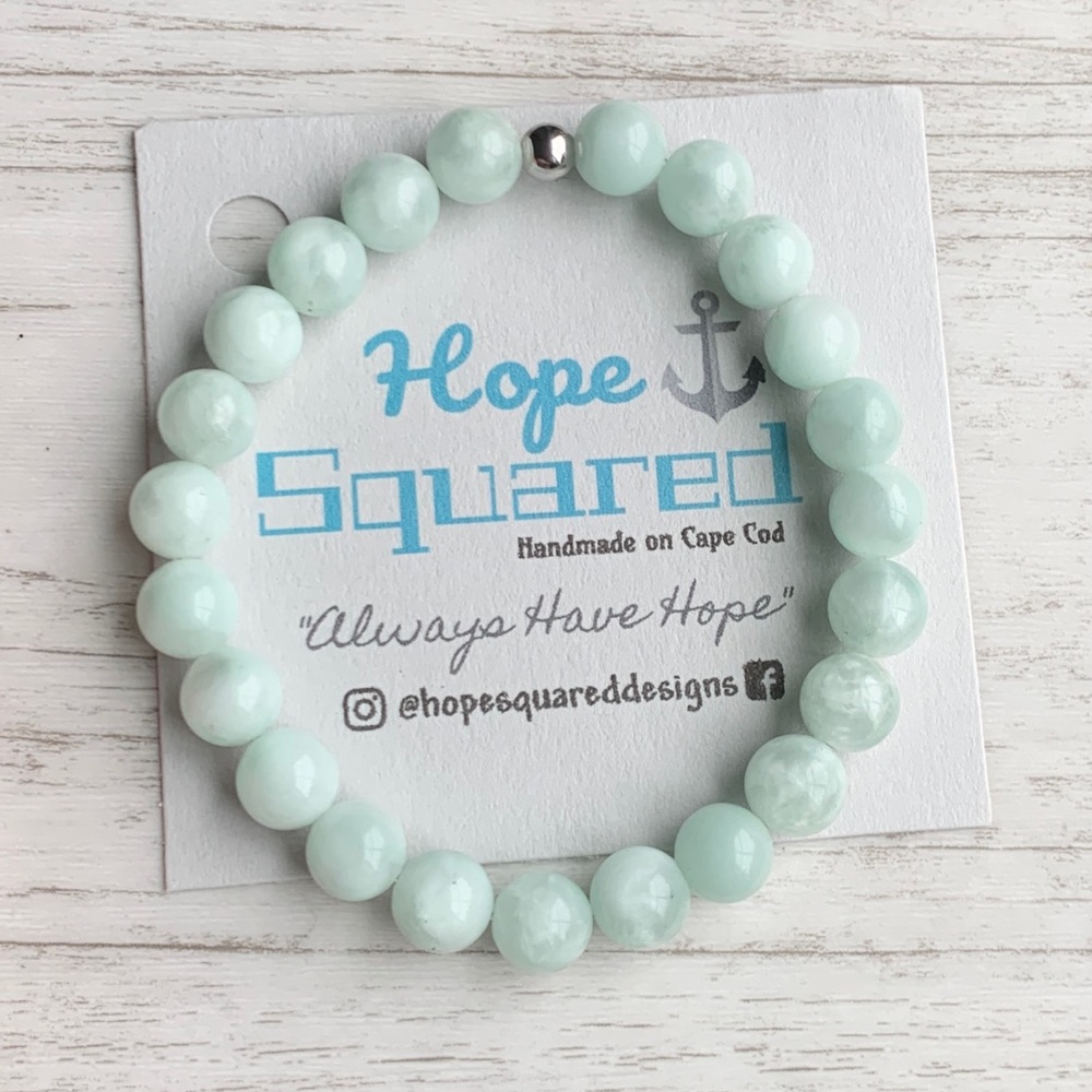 Beaded gemstone crystal bracelet